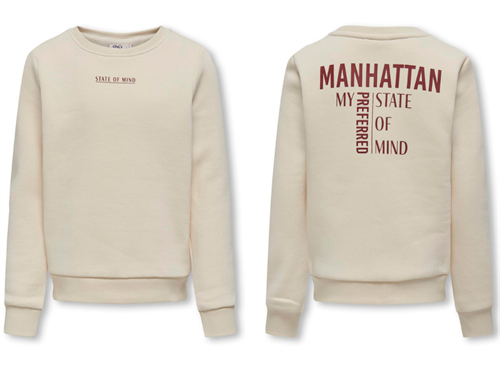 Kids ONLY birch/Manhattan printet sweatshirt