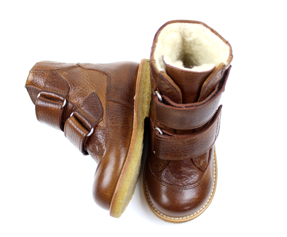 vinterstøvle med velcro | 2134-201 2134-201 Redbrown | str. | UDSALG