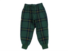 Mini Rodini green check sweatpants