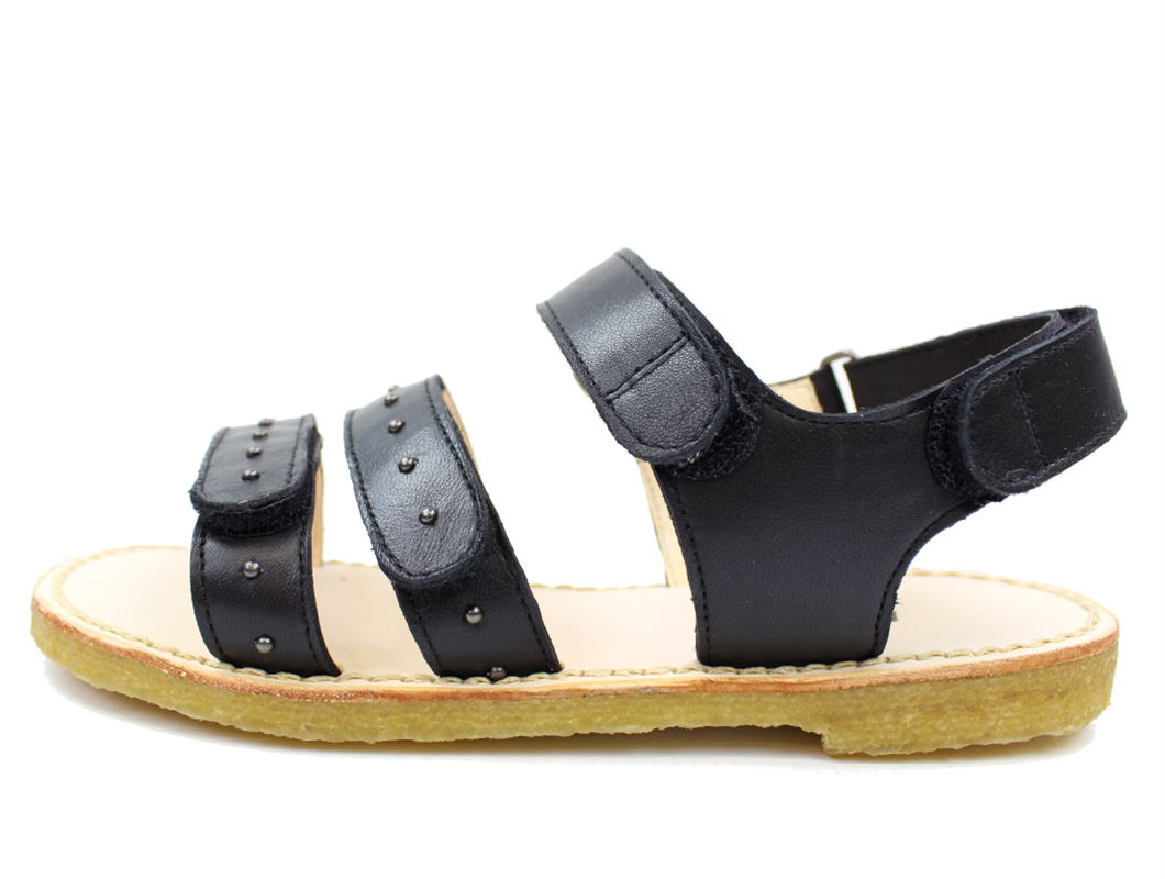 momentum ødemark tang Angulus sandal sort læder med nitter | 4411-101 Black | str. 30-36 | TILBUD