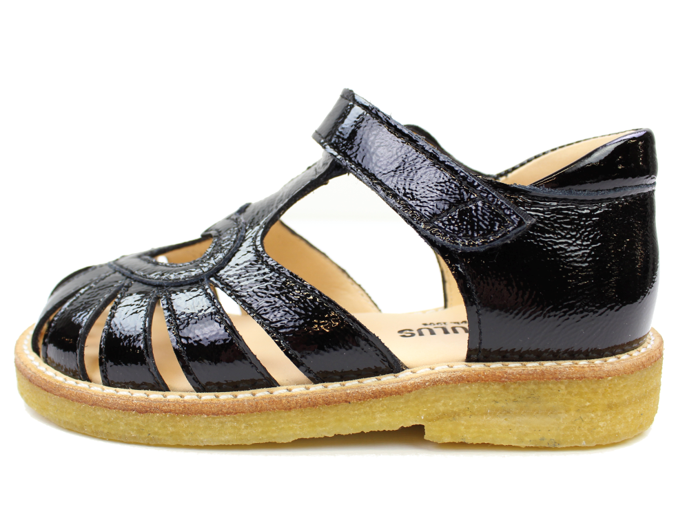 navneord Fonetik lide Angulus sandal sort lak med hjerte | 5186-201 | TILBUD