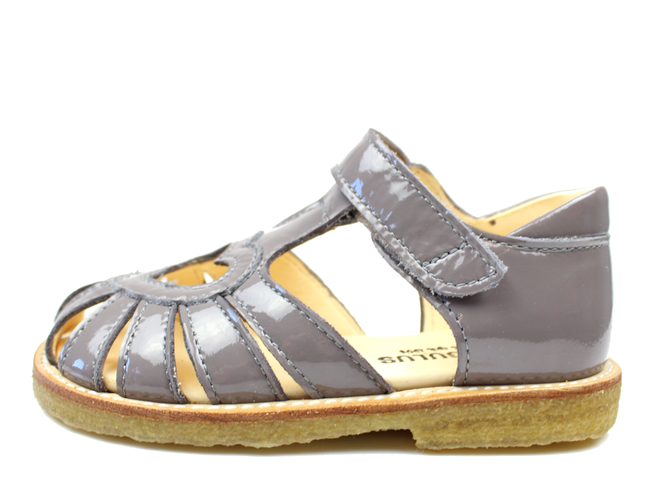 Angulus sandal grå lak m. hjerte | grey | TILBUD