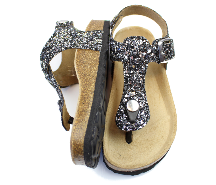Petit by Sofie Schnoor sandal grå glimmer | P171605 grey glitter | 28-37 | UDSALG og gode tilbud